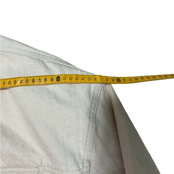 Oak + Fort Massive Oversized Cream Denim Jacket - Picture 8 of 8